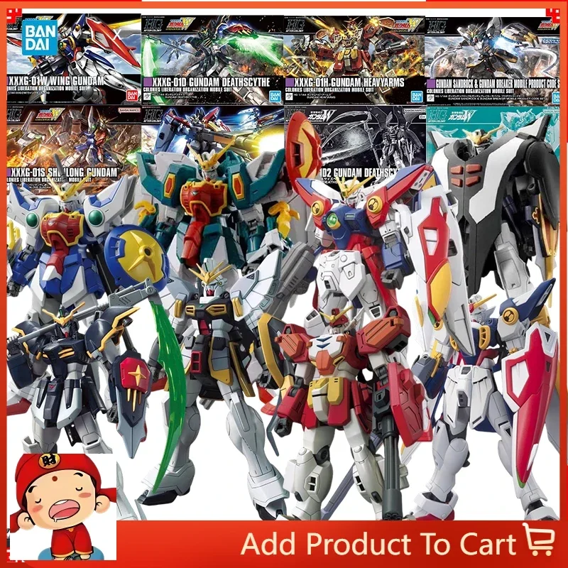 

Bandai Gundam Model Kit HG Wing Deathscythe Heavyarms Sandrock Shenlong Wing Zero Altron Action Figure Gunpla Anime Figures