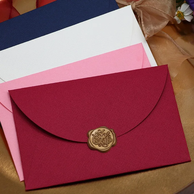 50 個の封筒テクスチャ 16x11cm 高級ポストカードレターギフトボックス文具包装封筒結婚式ビジネス招待状用