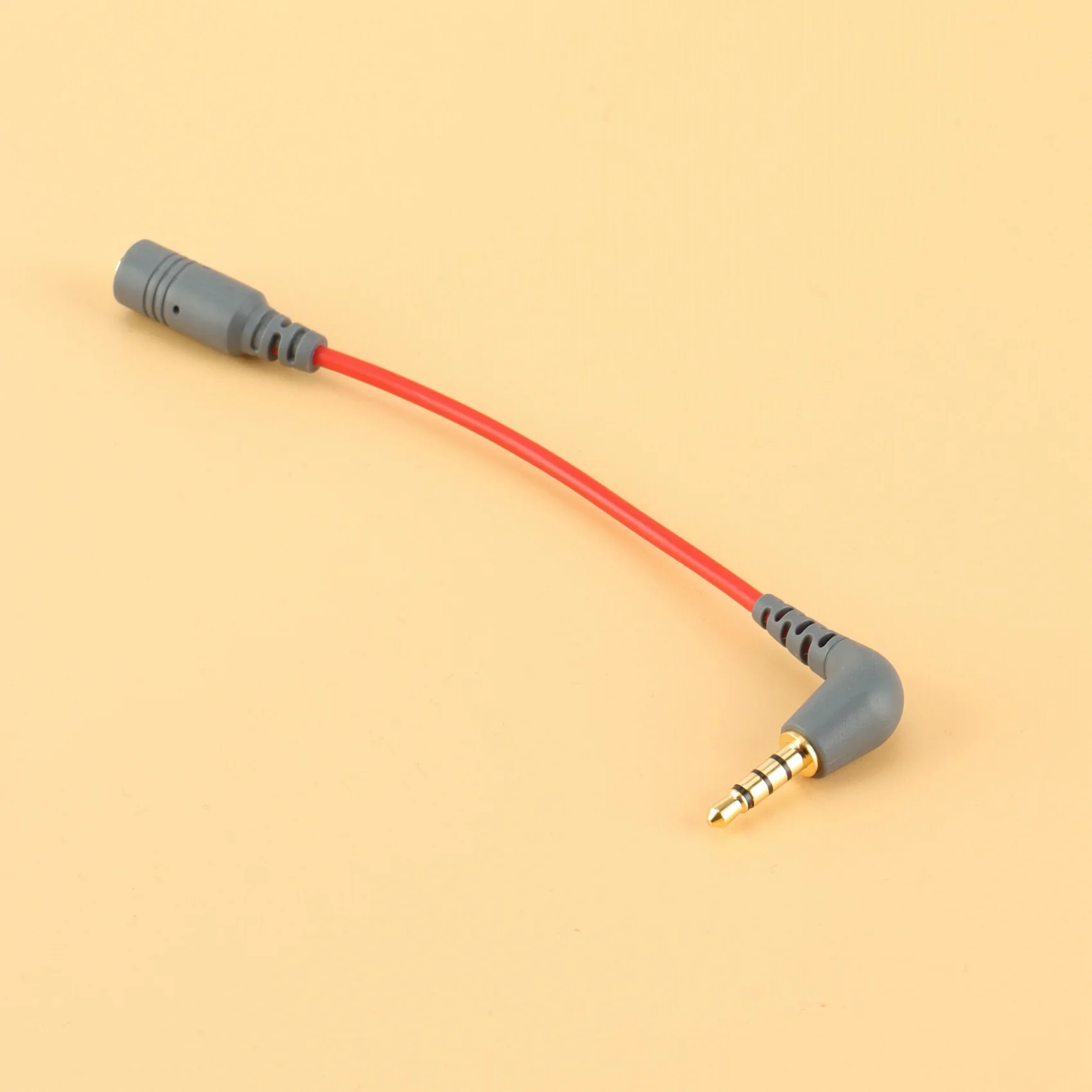 Cabo de microfone sc4 de substituição para rode 3.5mm trrs macho para fêmea adaptador trs acessórios de microfone, sc4 vermelho