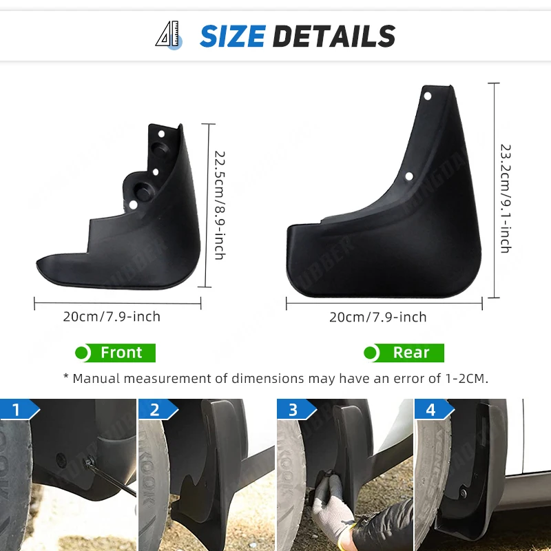 Mud Flaps For Mazda 3 (BK)  Sedan M3 2004 05 06 07 2008 Car Front Rear Front Fender Splash Guards Mudflaps Mudguards