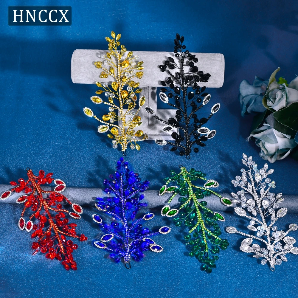 

HNCCX Trendy Rhinestone Bride Hair Piece Handmade Wedding Crystal Headband Women Elegant Party Banquet Hair Accessories CP860