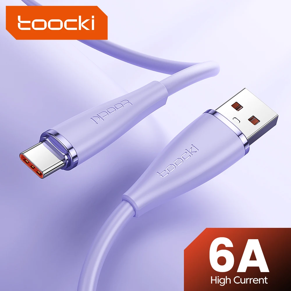 Toocki PD 100 W USB Typ C Kabel 6A Schnellladekabel für Samsung S24 Huawei P50 Xiaomi 15 MacBook Schnellladung USB C Datenkabel