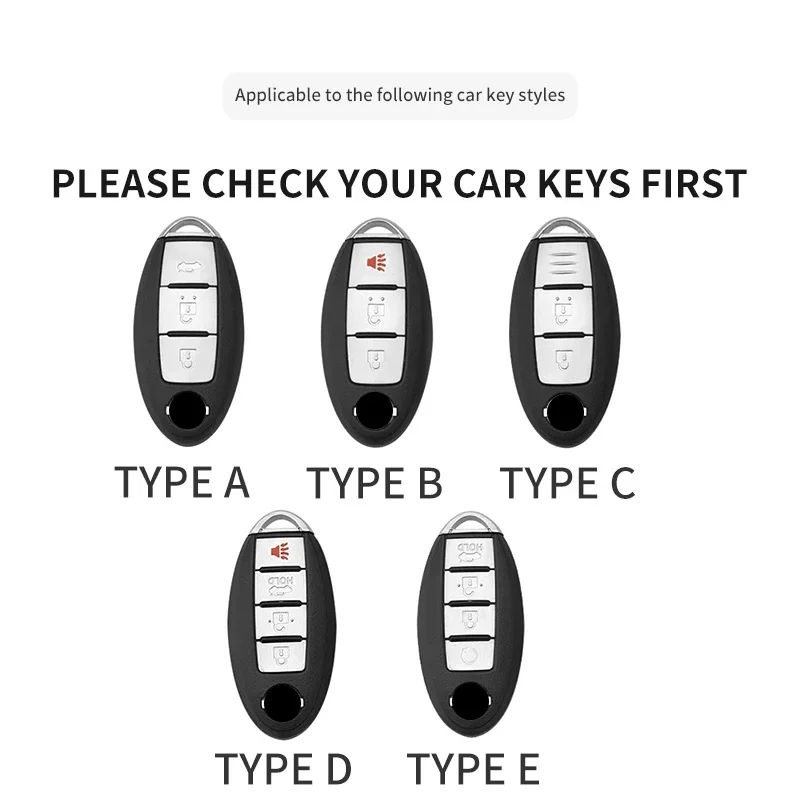 حافظة مفاتيح السيارة غطاء شل فوب لنيسان J11 J10 فيرسا ماكسيما ألتيما روج سنترا مورانو تريل لإنفينيتي FX35 QX60 حلقة مفاتيح السيارة
