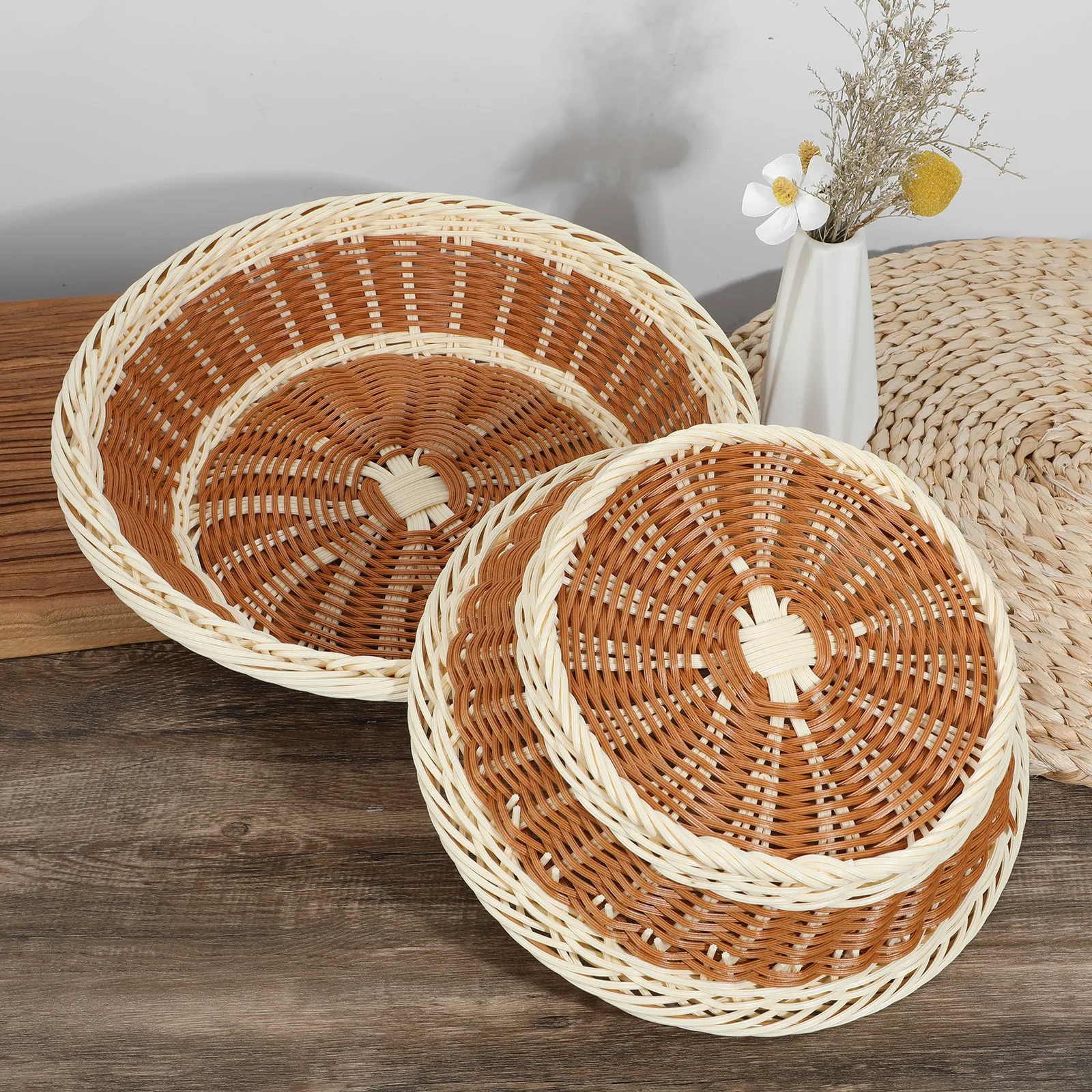 Home Kitchen Food Basket Natural Look Food Storage Basket for Kitchen Dining Room Supplies