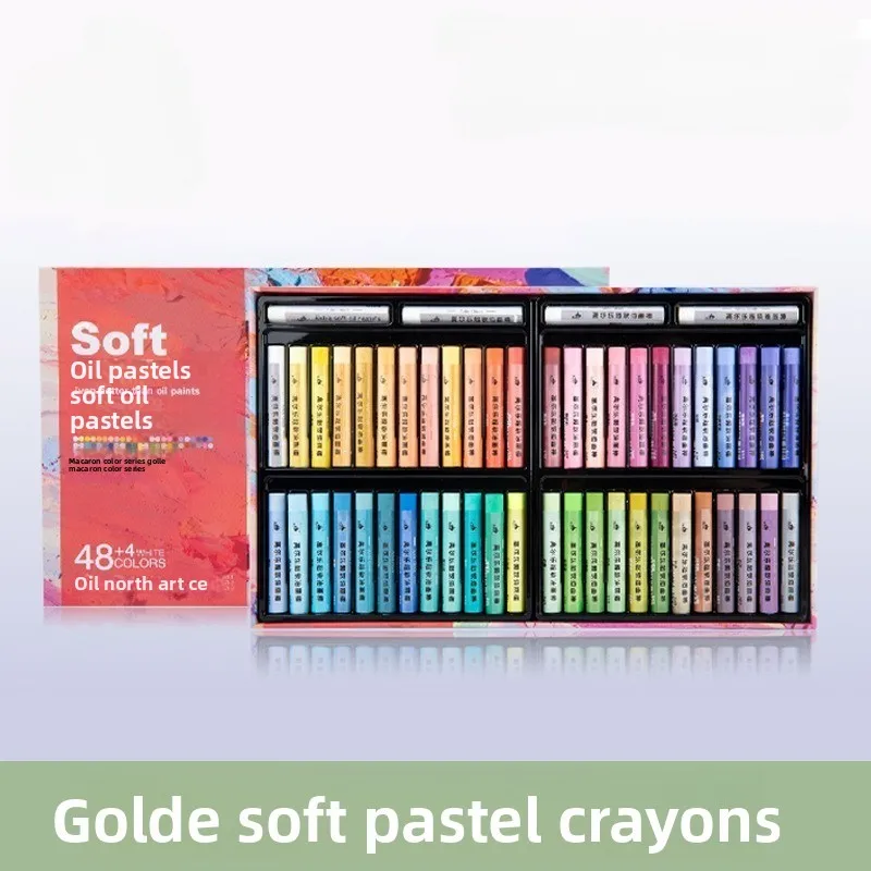 

24/36/48 color ultra soft oil powder set with creamy texture and bullet shaped crayons, suitable for artists and painters