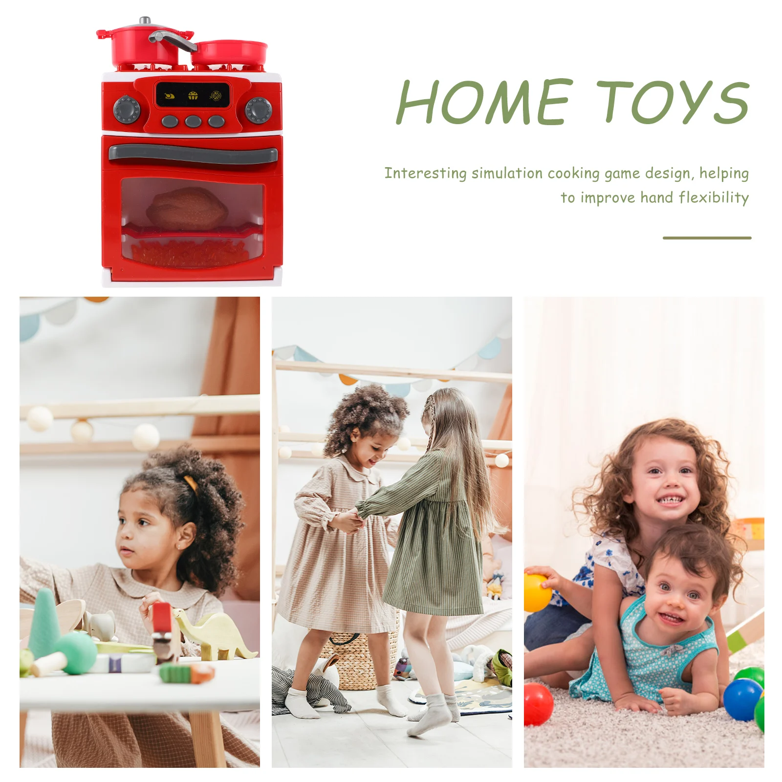 1 ensemble de cuisinière de cuisine de Simulation avec lumières, jeu de cuisine musical, jeu éducatif pour enfants, jeu de rôle, apprentissage créatif