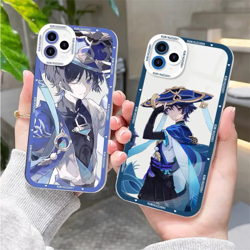 Genshin Impact Phone Case For iPhone 16e 11 12 13 14 15 16 Pro Max Mini 7 8 Plus XS Max Wanderer Neuvillette Furina Soft Cover