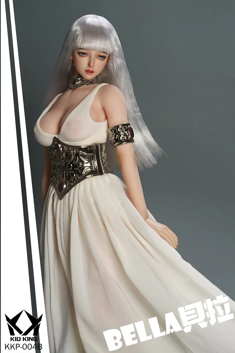 KID KING KKP004 1/6 스케일 밝은 피부 벨라 헤드 스컬프트 (플랜팅 속눈썹 포함) 헤드 조각 모델 12인치 여성 액션 피규어용