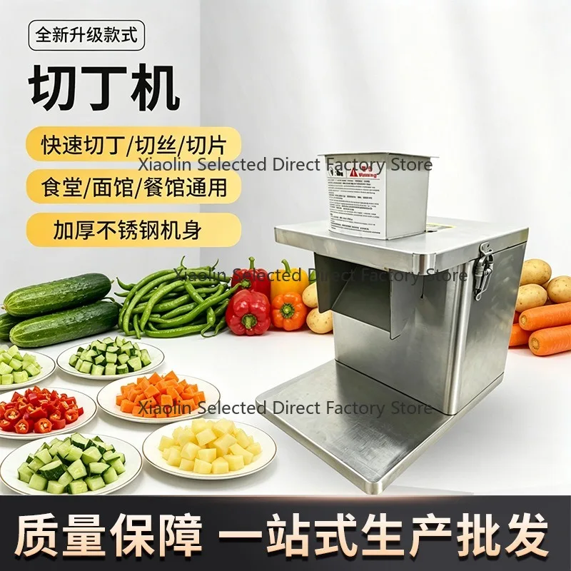 Fully automatic vegetable cutter, commercial multifunction canteen dicer, small home use vegetable and fresh meat dicer