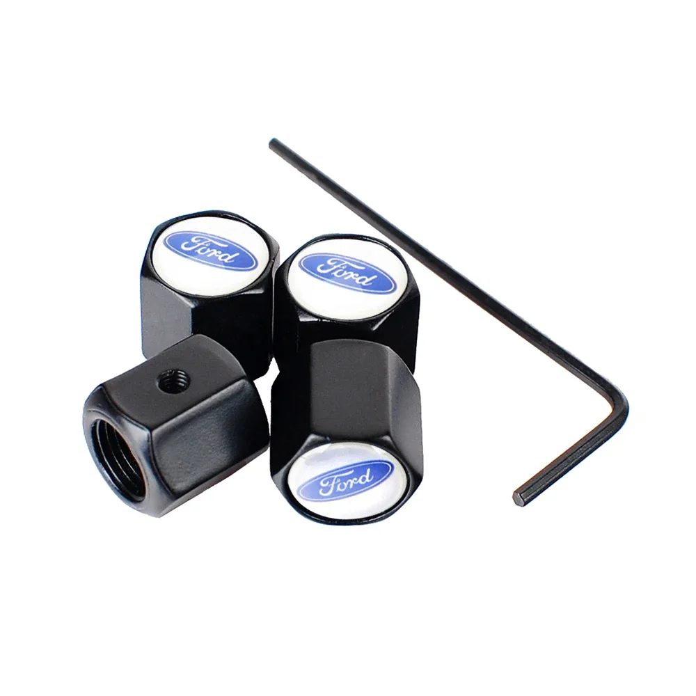 4Pcs Alloy Car Wheel Tire Valve Stems Caps for Ford Focus Mondeo Kuga Ecosport Mustang RANGER fiesta F150 Edge Explorer Escort
