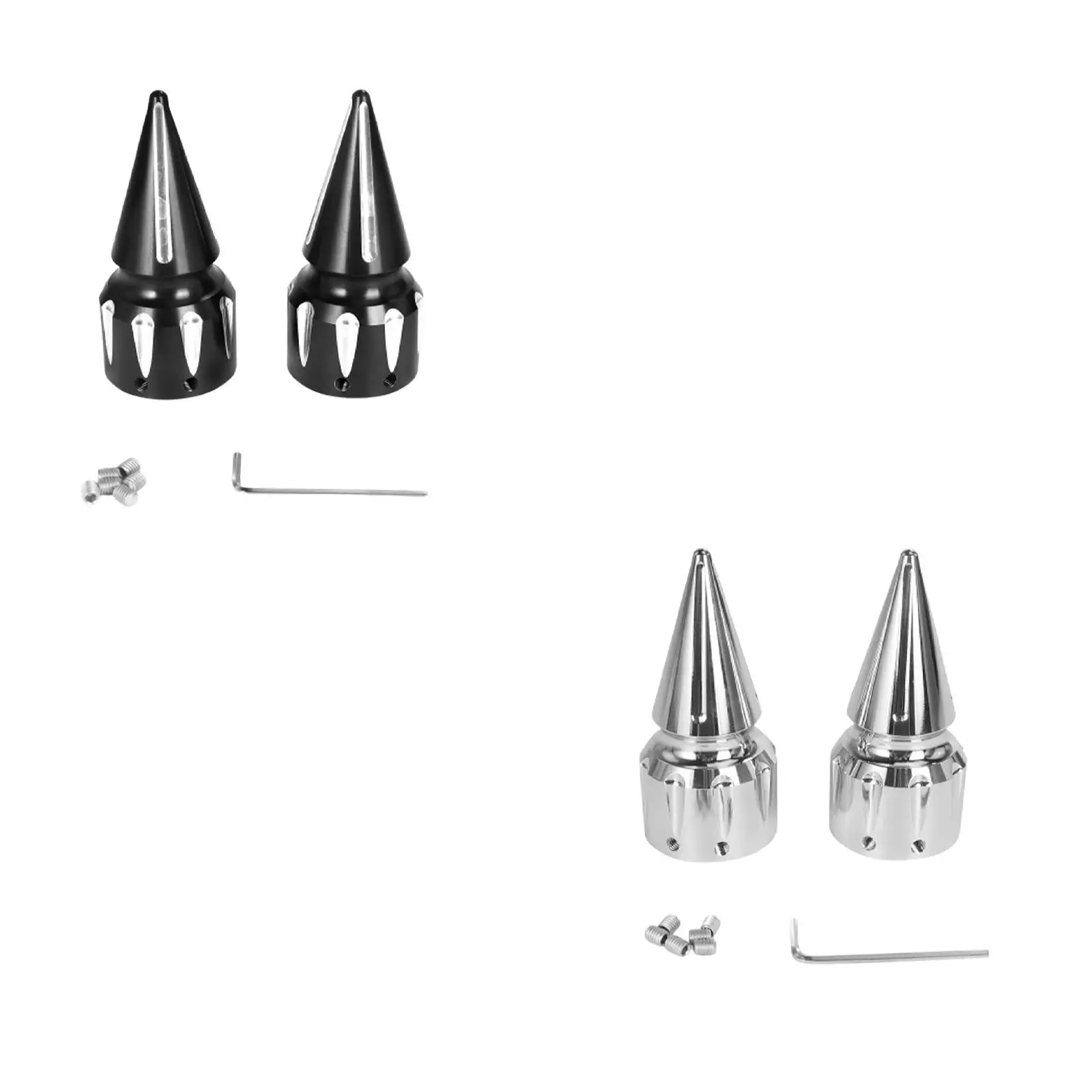 

2Pcs Motorcycle Front Axle Nut Covers Cap Assembly Repair Garage Motorbike Part