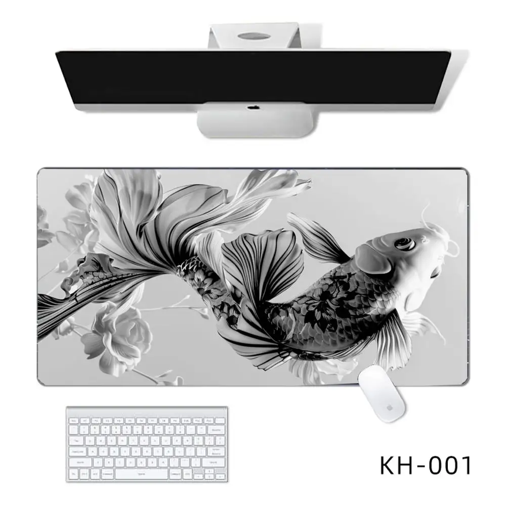 Koi Carp Mouse Pad Mouse Pads For Desk, Gaming Mouse Pad,  with Stitched Edges and Non-Slip Rubber Base