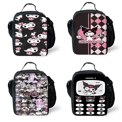 Child Insulated cute cartoon Kuromi Large Capacity Bag for Boy and Girl Student Outdoor Picnic Resuable Thermal Cooler Lunch Box