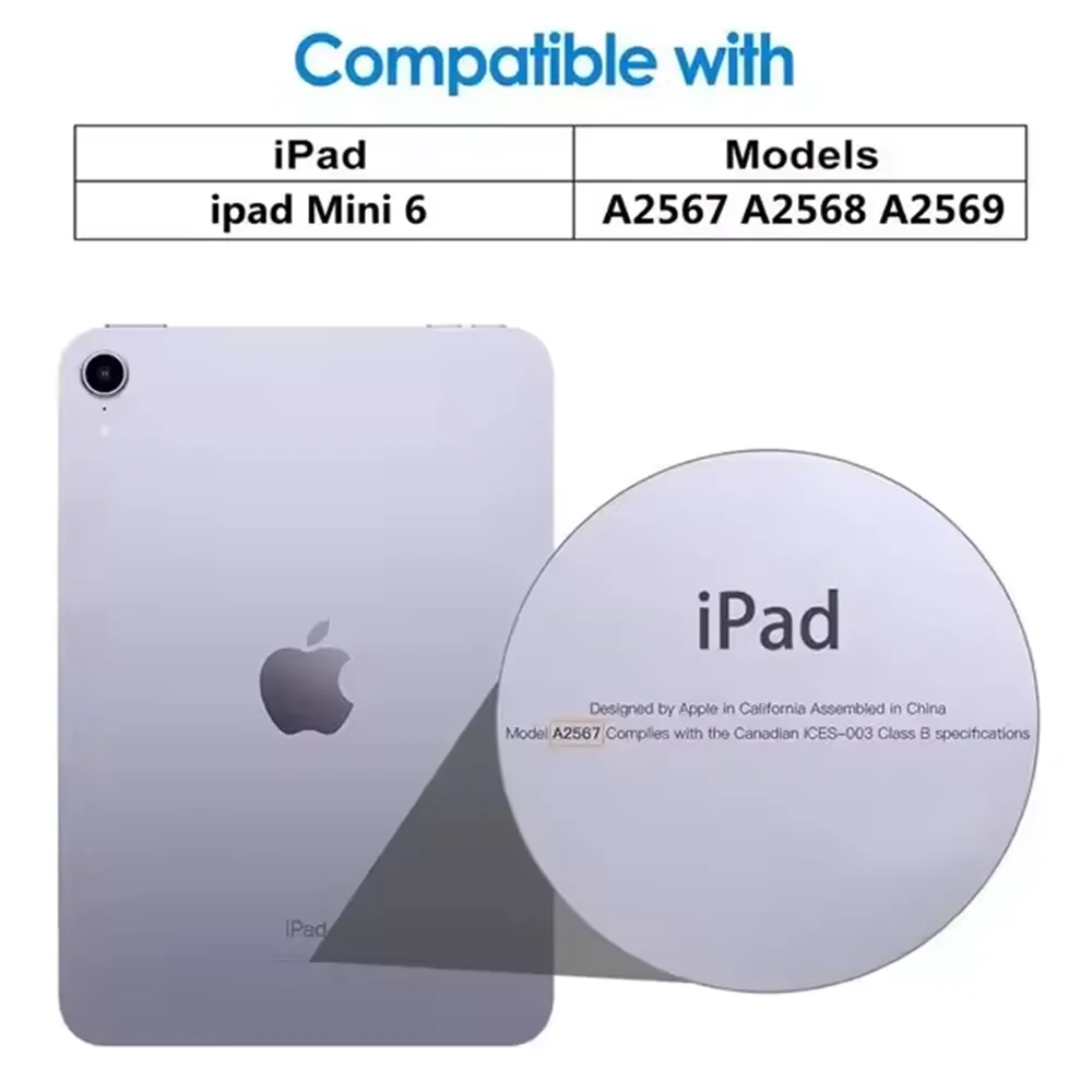 2 Pcs 9H Tempered Glass For iPad Mini 6 8.3 Inch 2021 Clear Screen Protector A2568 Anti Scratch Anti Fingerprint Protective Film