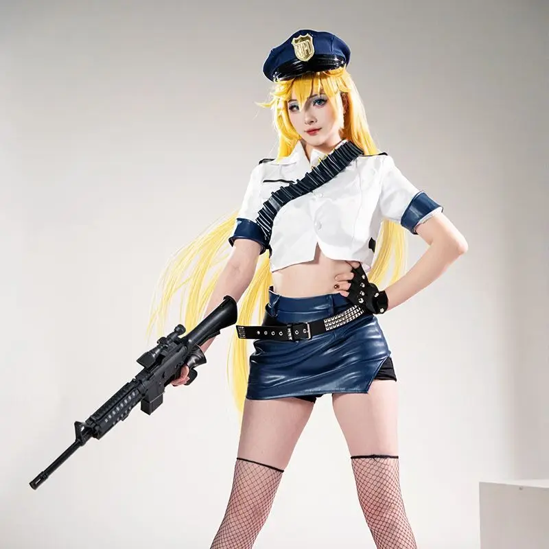 Strap socks, angel cosplay costume, Pandi Stoow scarf, police uniform, cosplay costume