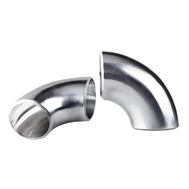 2.5 3 3.5 mm Thick 25 27 32 34 38 -89 mm OD Butt Weld 90 Degree Elbow SUS 304 Stainless Steel Sanitary Pipe Fitting Home Brew