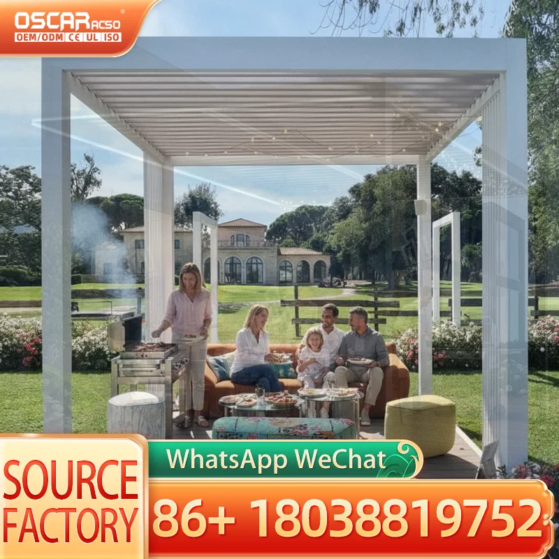 Bioclimatic Design WallMounted Aluminum Gazebo RotProof EcoFriendly Outdoor Structure for Garden Patio Backyard pergola