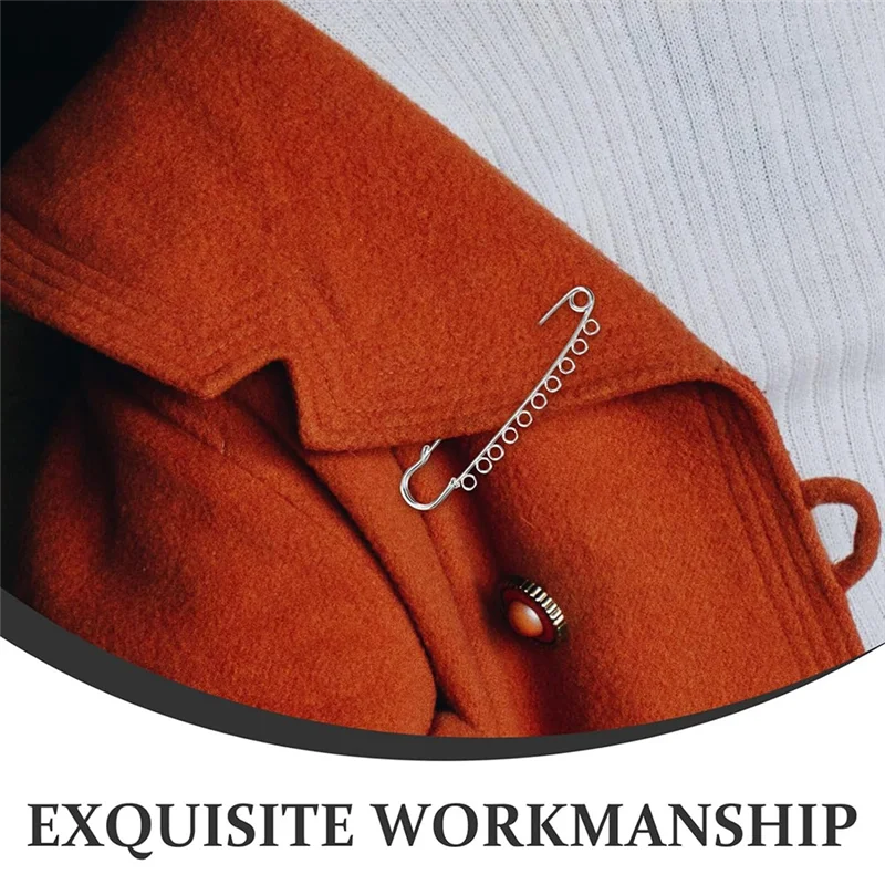 

B03C-4Pcs Large Safety Pins Metal Brooch Pins Kilt Pins Fasteners For Clothes Blankets Skirts Quilting Knitted DIY Crafts