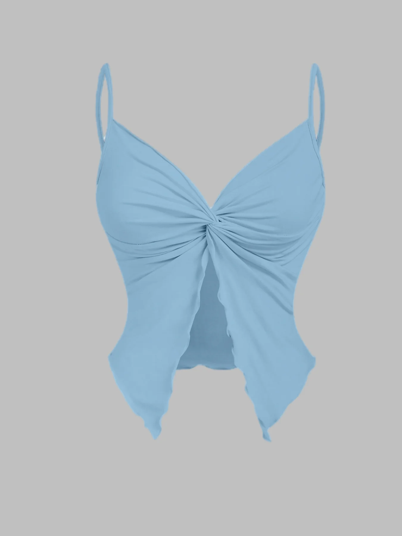 Damen Y2K Sexy rückenfreies Twist Cross Front ärmelloses Top