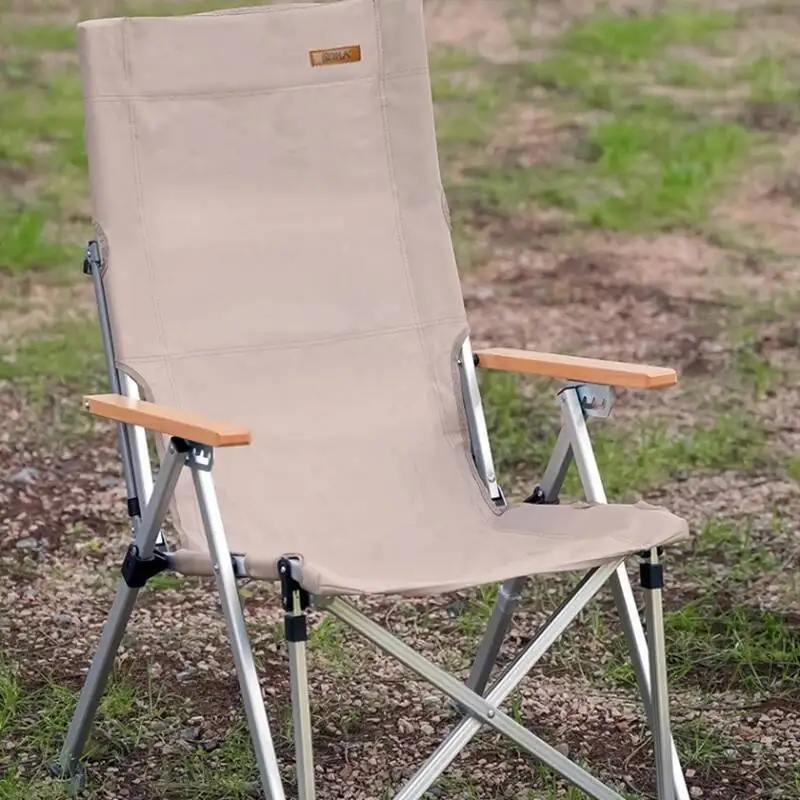 

Outdoor Recliner Folding Beach Chair Picnic Camping Ultra Light Chairs High Back Aluminum Silla Plegable Outdoor Furniture WKOC
