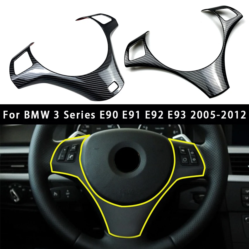 

Для BMW 3 серии E90 E91 E92 E93 2005-2012 автомобильный руль, крышка кнопки, декоративная рамка, наклейка, аксессуары для отделки