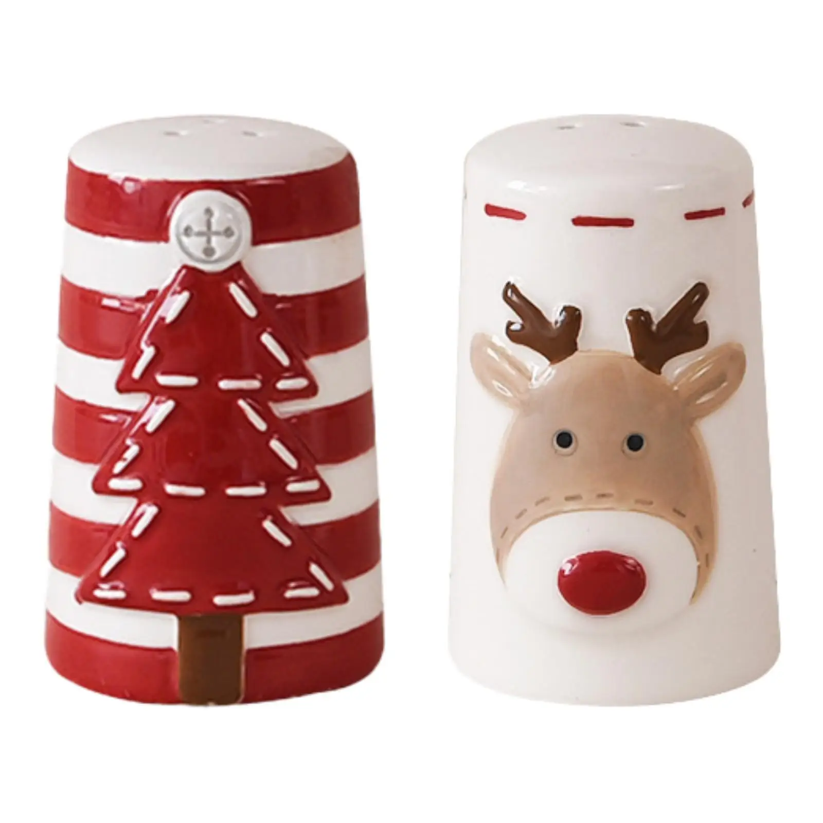 2x Christmas Salt and Pepper Shakers Bottle Jar for Gift House Wedding Party