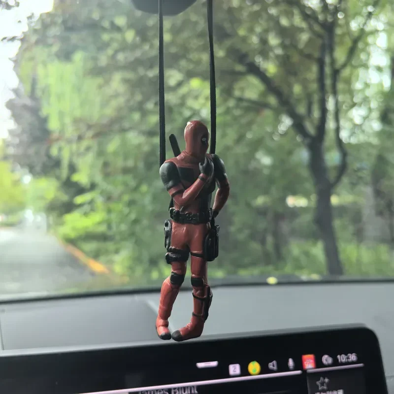 Marvel Deadpool Akcesoria samochodowe Zawieszki Deadpool Samochodowe lusterko wsteczne Zawieszki Produkty filmowe Model Zabawki Figurki akcji