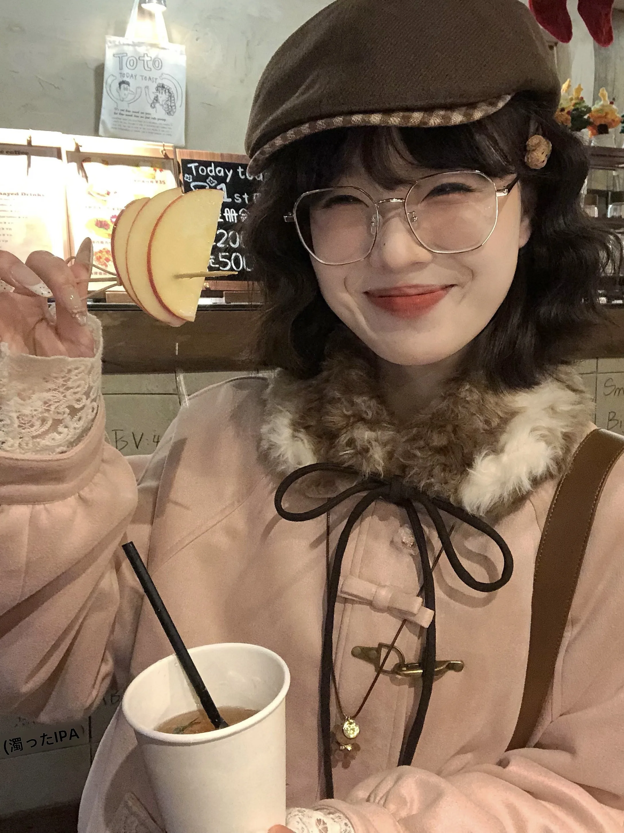 

ALITTLE My Peach Blossom Bud Cotton Lined Coat New Color Sweet Sle Long Sve ort Outerwear for Women Warmth Guaranteed