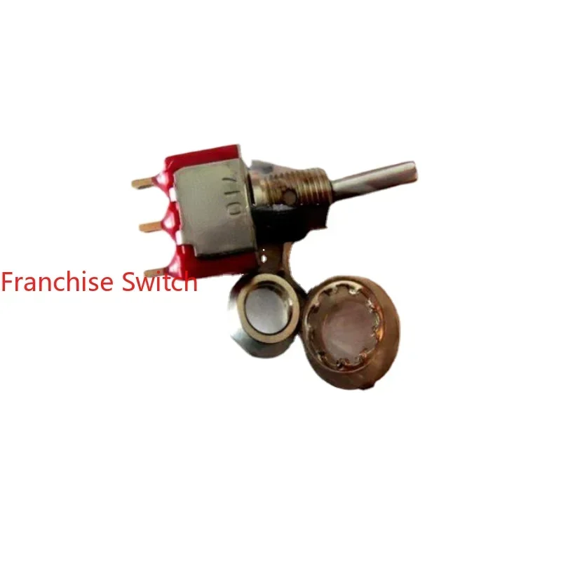 5PCS   7107 Toggle Switch 0.4VA Gold-plated 3-pin 3-gear Head  1 Gear With Reset