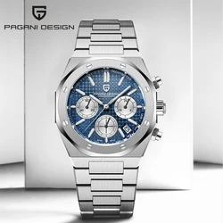 Pagani Design 2024 New VK63 Men's Quartz Watch Luxury Sapphire Stainless Steel 20Bar  Waterproof sports releoj hombre watch for