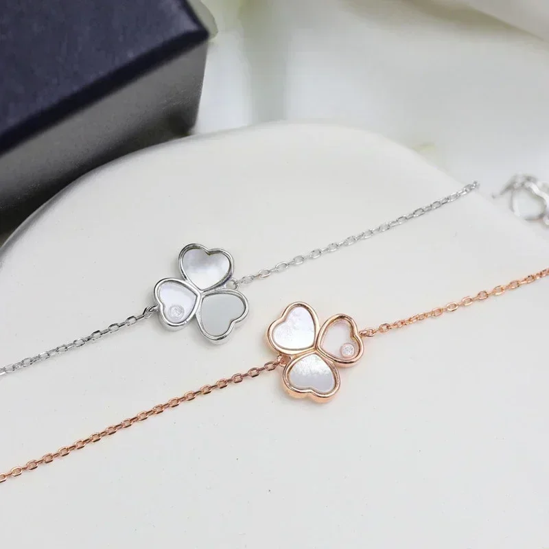 

MXK Hot new 925 sterling silver butterfly Heart bracelet Ladies simple fashion luxury brand jewelry party Valentine's Day gift