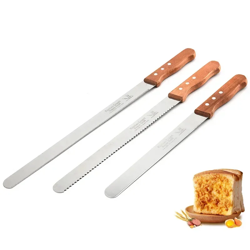 10/12/14 Inch Cake Cutting Knife Long Cutter  Best Serrated Bread Knife Stainless Steel Loaf/Bread Slicer/Slicing