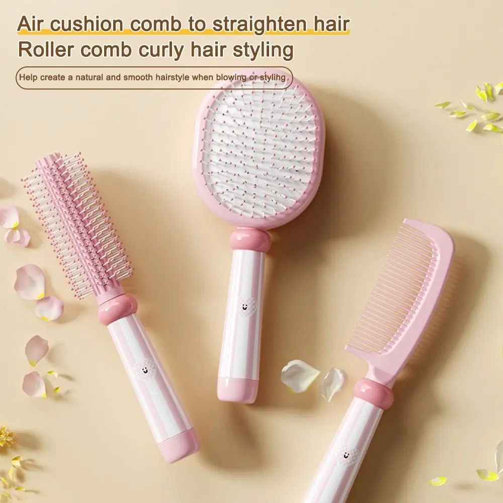 

1/3PCS Dopamine Fluffy High Skull Top Air Cushion Comb Detangling Anti-Static Scalp Hair Brush Straight Hair Comb