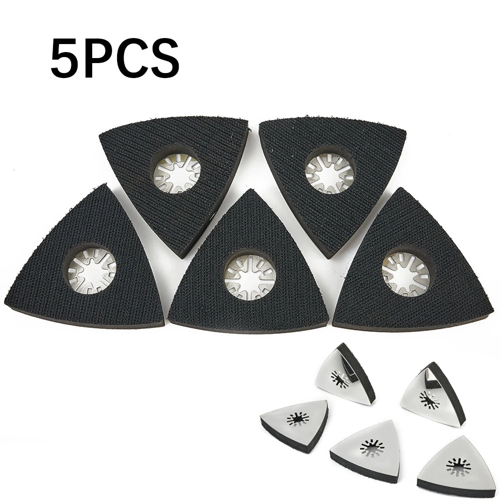 5pcs Triangular Sanding Pads For Oscillating Multi Tool Hook & Loop- Sanding Disc For Rockwell- Makita