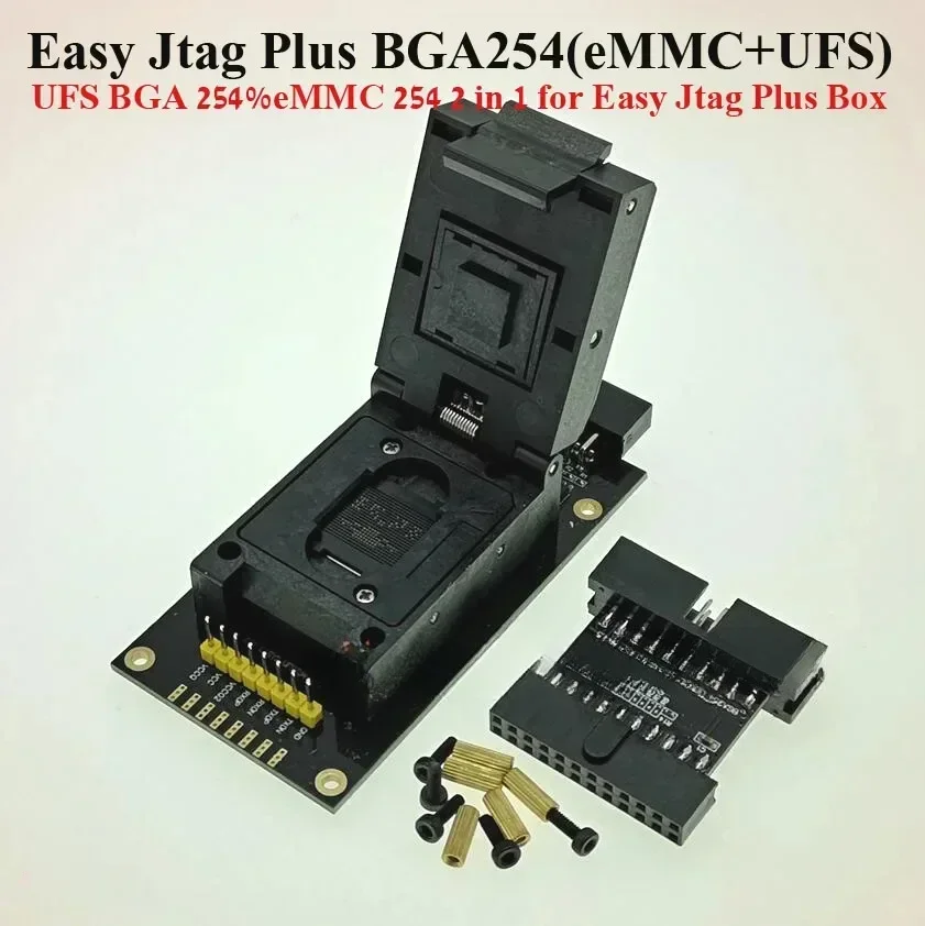 2022 Newes Original z3x Easy Jtag Plus UFS BGA-254 Socket / EMMC 254 ( EMMC +UFS 2 IN 1 ) Adapter for EASY JTAG PLUS BOX work