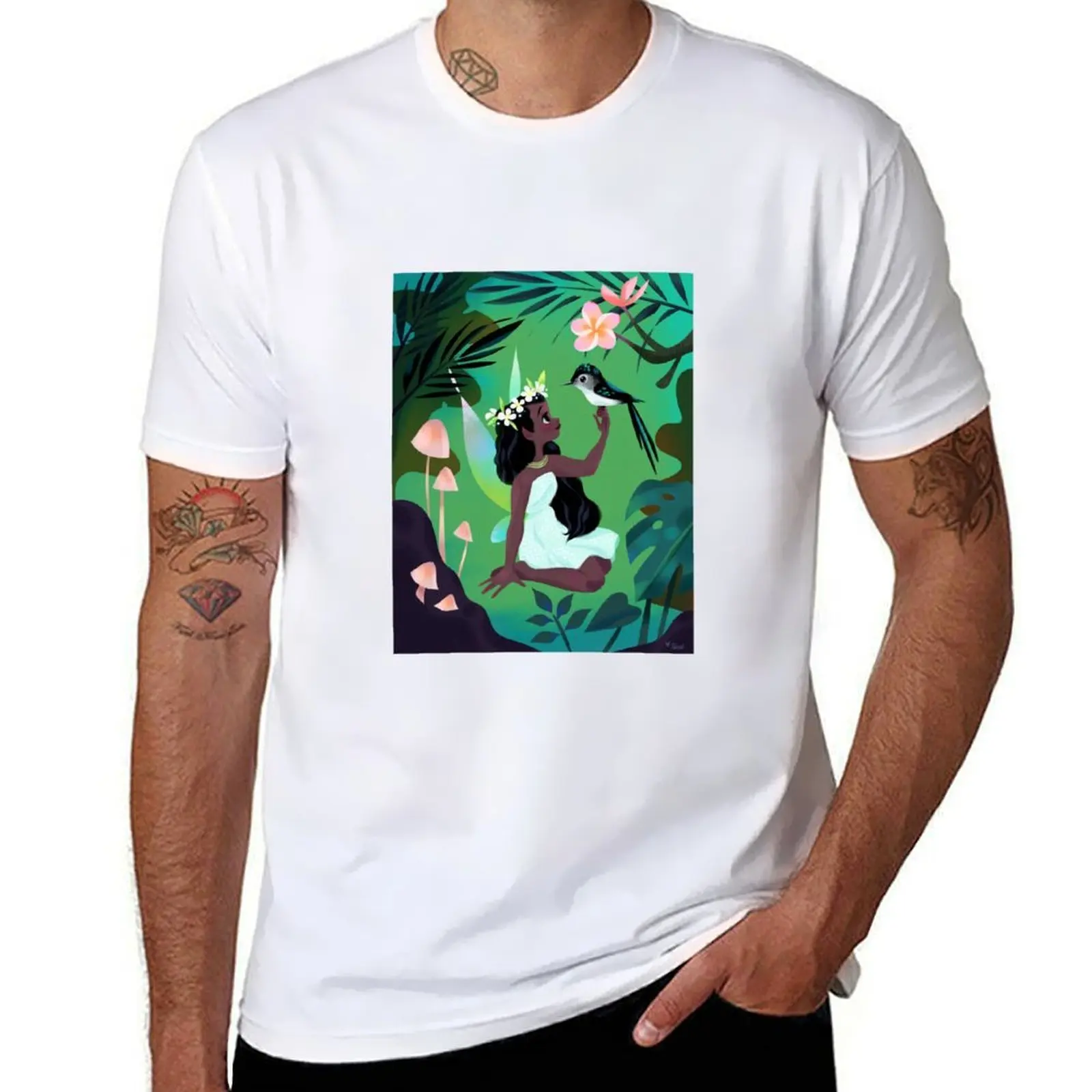 

Fairy friend T-Shirt anime t shirts oversize men t shirt cotton 100% man t shirts cotton T-shirt