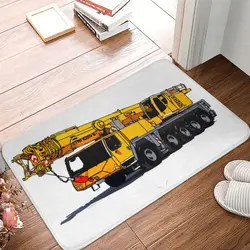 L-Liebherrs Bath Mat Truck Heavy Crane Bathroom Rug for Shower Home Entrance Anti Slip Absorbent Floor Mat Non Slip Toilet Mat