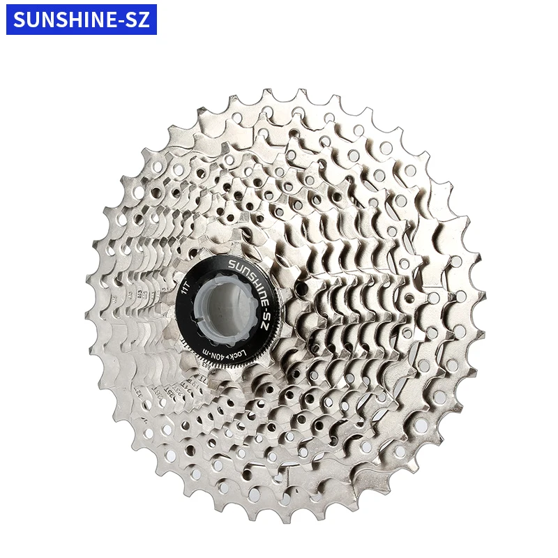 SUNSHINE 10 Speed Road Bike Cassette Sprocket 11-25T/28T/32T X10 10V Original Bicycle Chains Flywheel Kit Parts