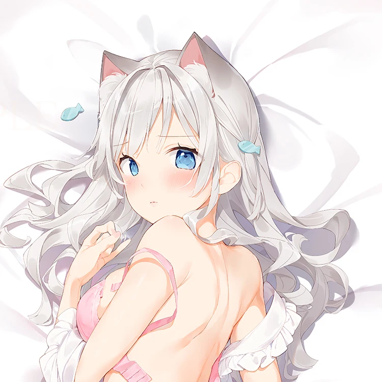 VTuber sarung bantal badan gadis imut, sarung bantal Otaku Anime bunyi Kawaii kualitas tinggi