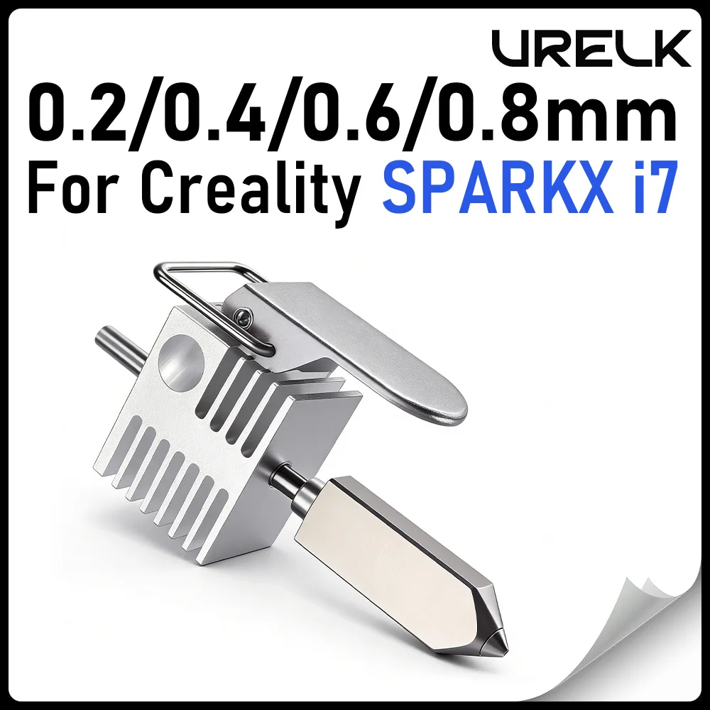 

For Creality SPARKX i7 Hotend Replacement Part Anti-Clog 0.2/0.4/0.6/0.8mm Nozzles High-Temp Resistant 3D Printer Parts