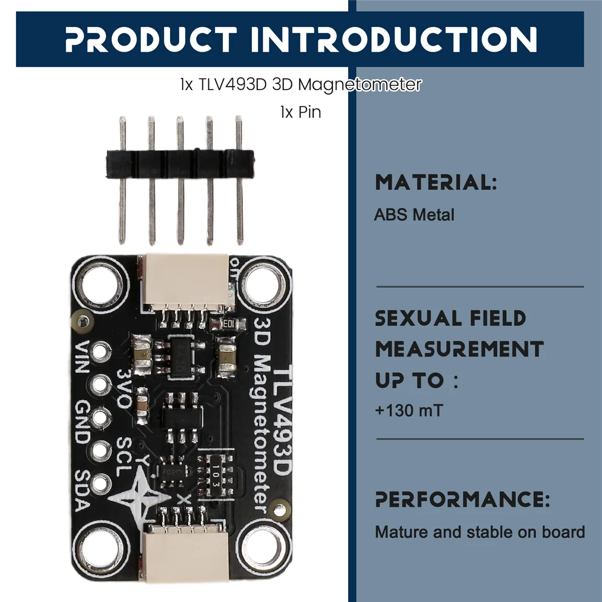 Modul Magnetometer Tiga Sumbu A93P TLV493D Kompatibel dengan STEMMA QT Qwiic