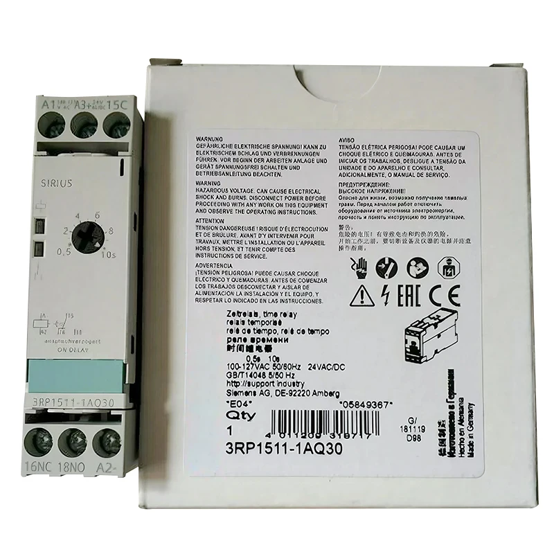 

Продукты Spot Stock 3RP1511-1AQ30 Реле времени Совершенно новый оригинальный доступный контроллер Plc с технической поддержкой