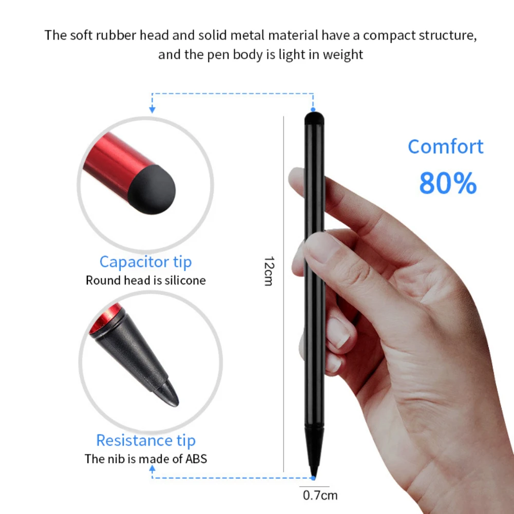 2024 Novo Desenho Tablet Lápis Capacitivo 2 In1 Touch Screen Stylus Lápis Caneta de Toque Universal Caneta Capacitiva Ipad Acessórios