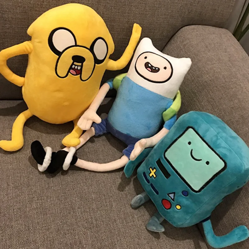 New Anime Finn Jake BMO Soft Stuffed Animal Dolls Creative Adventure Time Cartoon Stuffed Toys Game Animation fans Kids Gifts