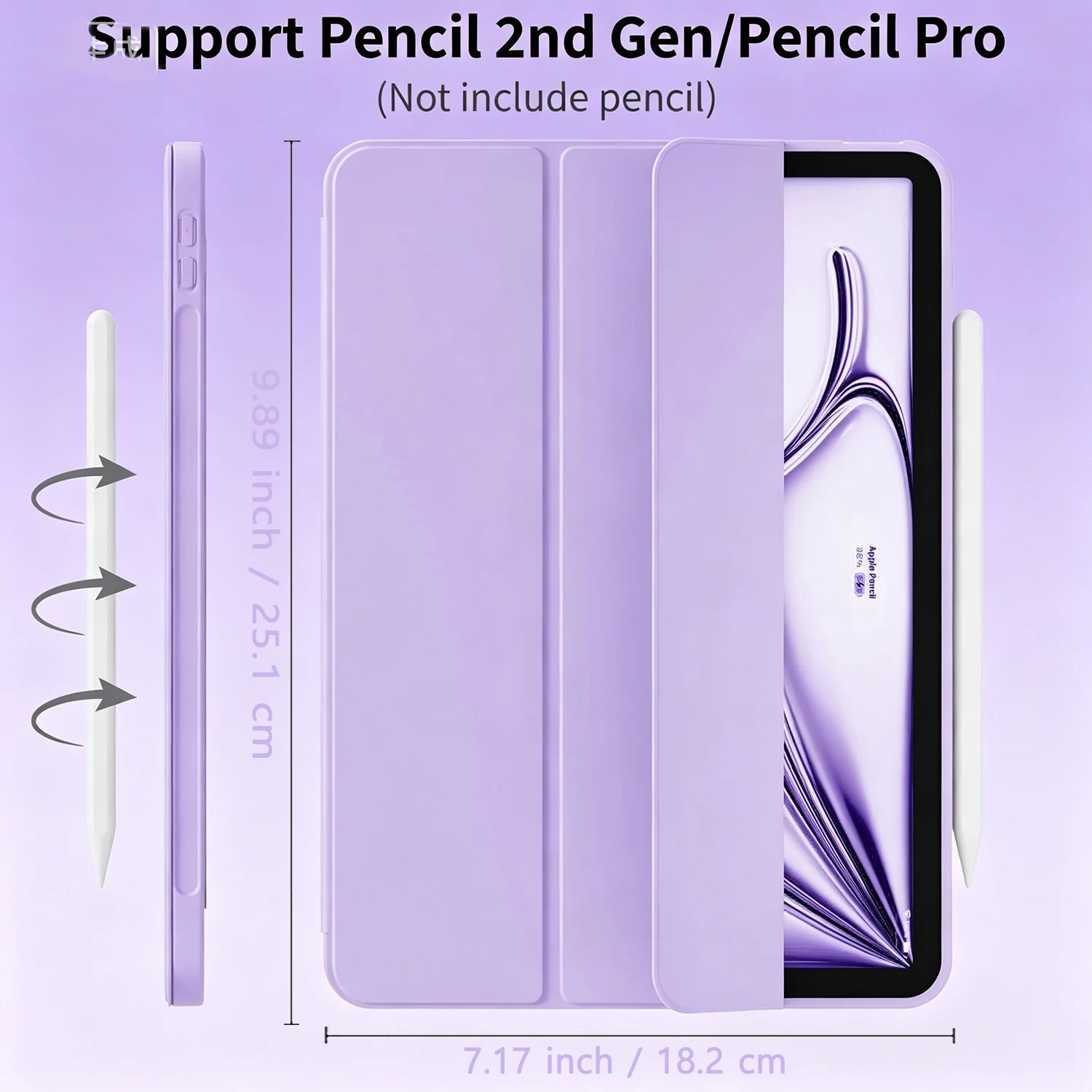 For Apple iPad 11th A16 11'' 2025 / 10th 10.9'' 2022 PU Leather Flip Smart Cover Magnetic Stand Case with Auto Wake/Sleep