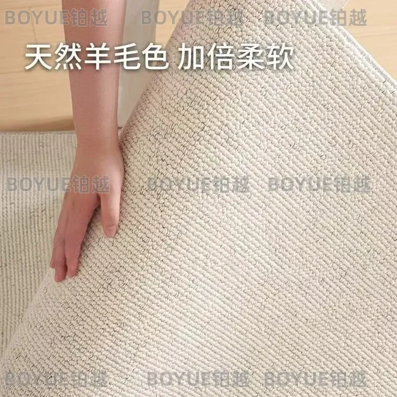 Luxury Wool Carpet Segment Dyed Mixed Silk Rug for Living Room Sofa Bedroom Bedside Floor Mat High End Home Decor