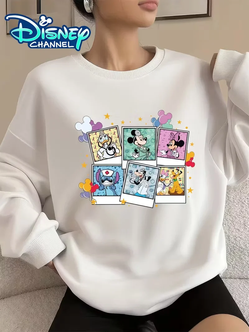 ديزني ميكي ميني ديزي داك المزاج البلوز المرأة الرجال سترات قطنية عالية الجودة البلوز الخريف الشتاء الصوف المعتاد س الرقبة معاطف #1