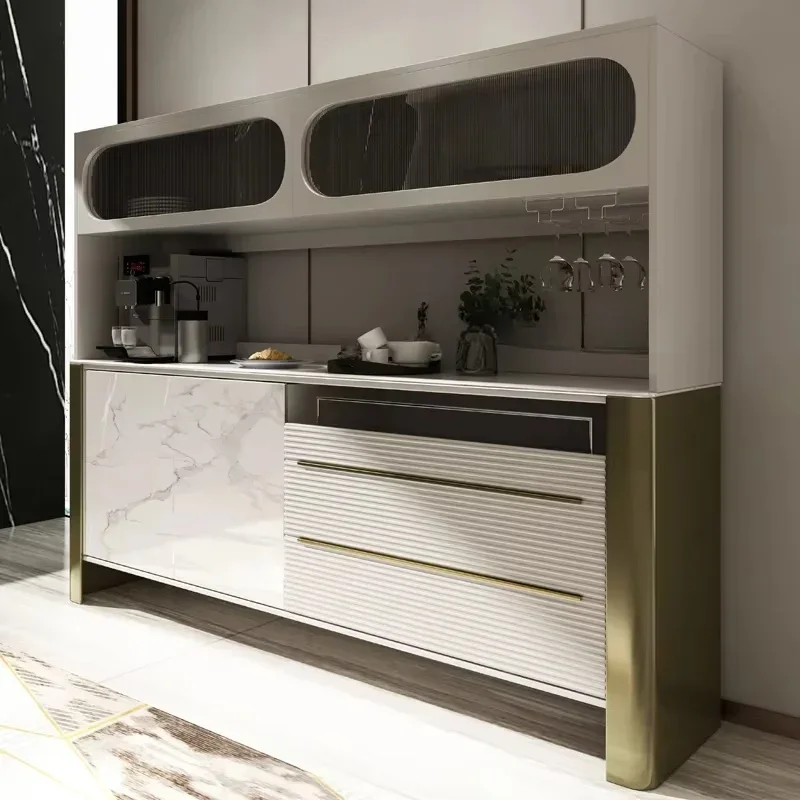 

Postmodern minimalist solid wood slate living room, dining cabinet, dining cabinet, light luxury multi-functional tea