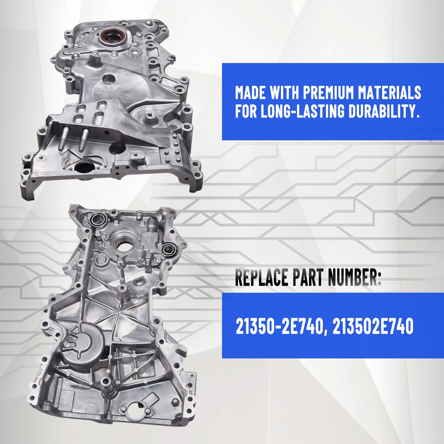 213502E740 Hoge Kwaliteit Timing Cover Motoroliepomp Voor 2017-2018 Hyundai Elantra 2.0L 1999CC 122CU Sliver IM-1018