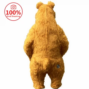 نفخ مارثا العملاق دب زي للبالغين براون الدب التميمة شخصية كرتون غريب زي هالوين حفلة المشي لمسافات طويلة أعلى 10 مبيعات للدب العملاق الخيالي - رقم 10
